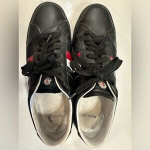 Moncler Monaco Low Black Sneakers Used Size 44 / 10.5 US / 9.5 UK
